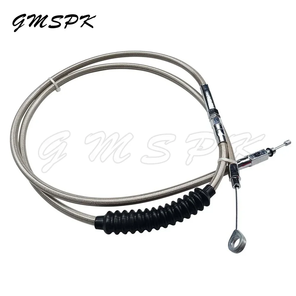 Braided Stainless Steel 110cm Throttle Cable 160cm Clutch Line Set Fit for Harley Sportster 1200 XL1200 Dyna Softail Heritage