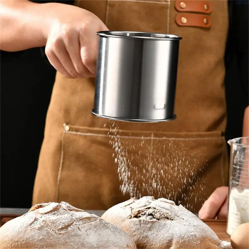 23GA Professional Baking Sifter Tool With Fine Meshes For Homes Kitchen