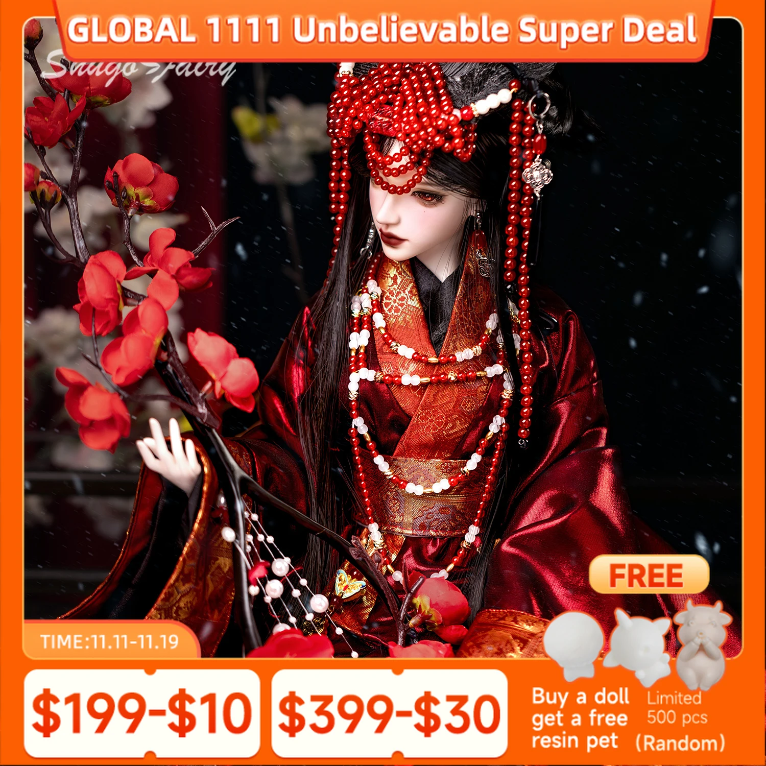 

Кукла Bjd 1/3 Чжийй Синьи, китайский стиль Цинь-Хан, полная художественная фигурка для женщин, высокий священник, 1/3 одежды Bjd, магазин Shugafairy