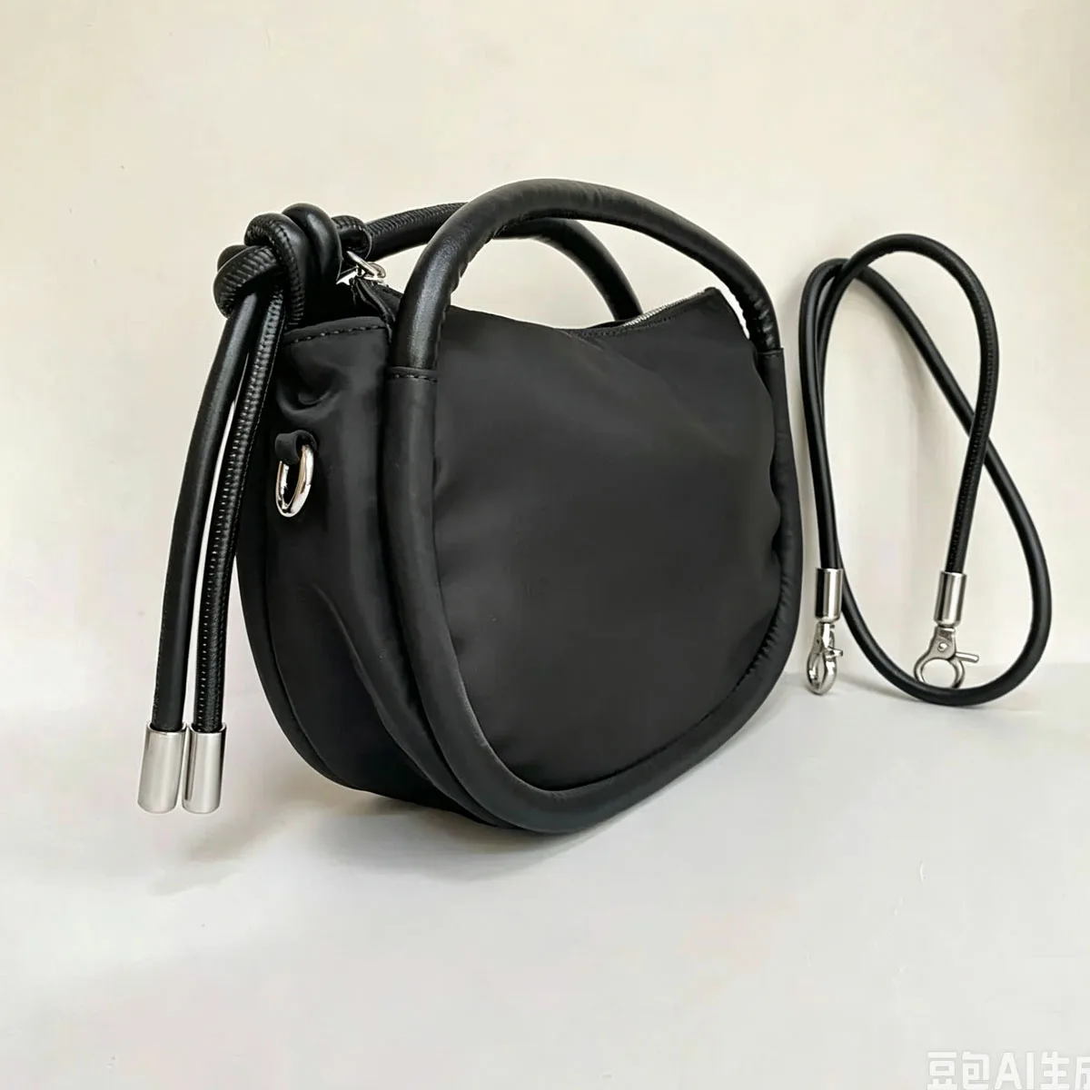 2026 Women New Trendy Niche Design Luxe Elegant Versatile Soft Underarm Shoulder Nylon Top Handle Bag Daily Commuter Wallet