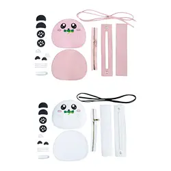 DIY Leather Bag Making Set for Beginner Hand Knitting Craft Womens Bag Panda Shaped Woven Bag Shoulder Bag Sewing Material