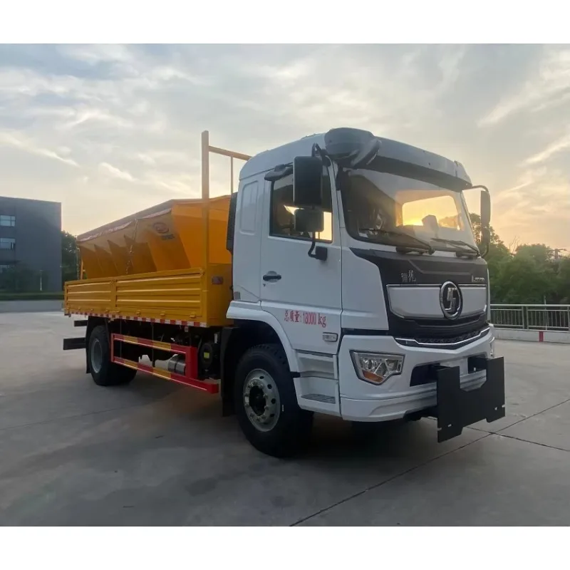 Multifunctional Shacman 4x2 Snowplow Truck Dump Truck, Equipped with Snow Shovel and Snow Spreader.