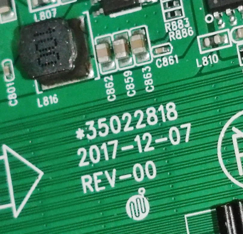 اللوحة الأم لتلفزيون واي فاي LED ، 49MK662LN ، تم اختبار الصورة المادية جيدًا