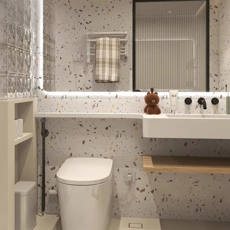 Integrated Basin Bathroom Cabinet Combined Toilet Extended Edge Pure Acrylic Washbasin