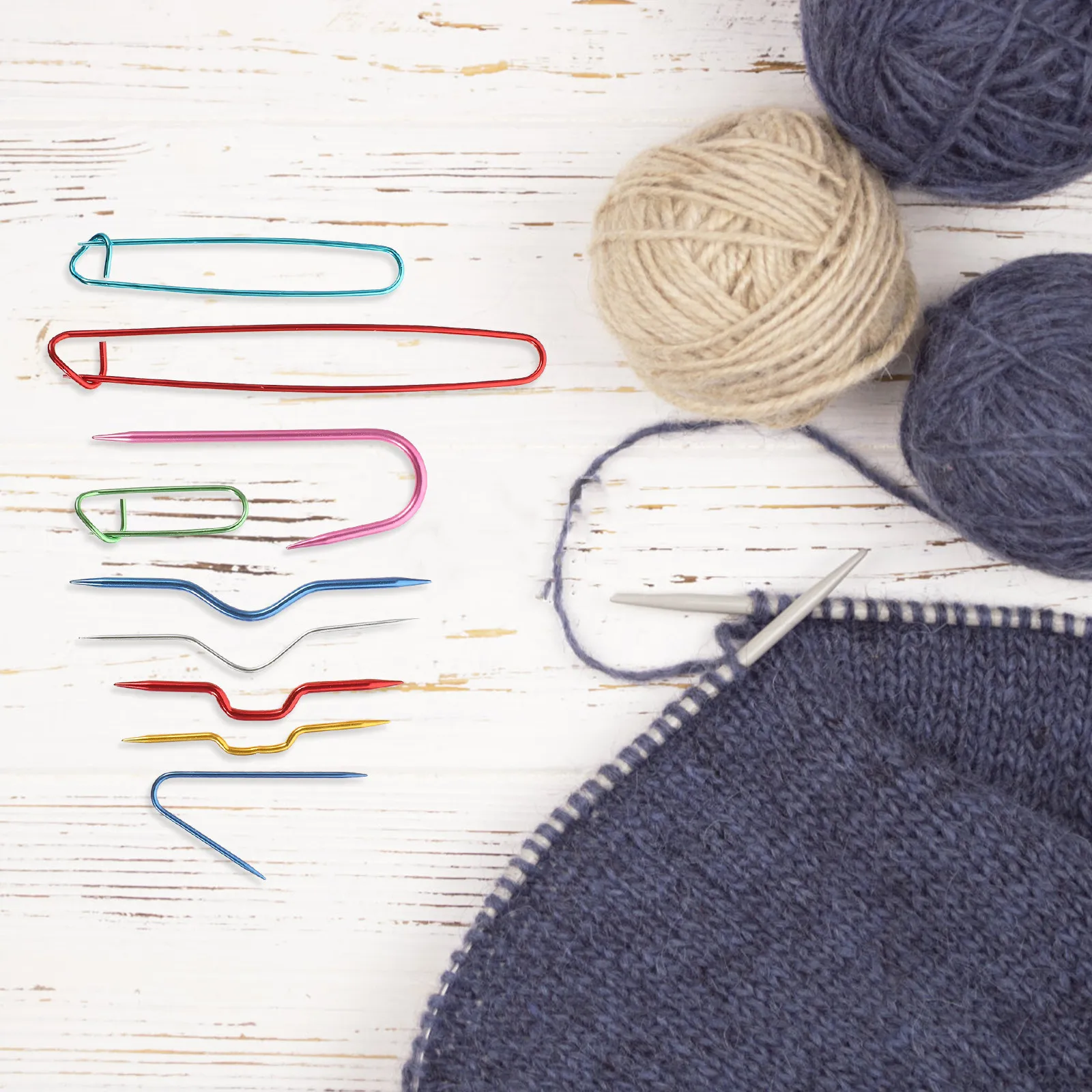 

1Set Household Marker Buckles DIY Pins Cable Stitch Holders Knitting Tools Stitch Holders for Knitting Projects