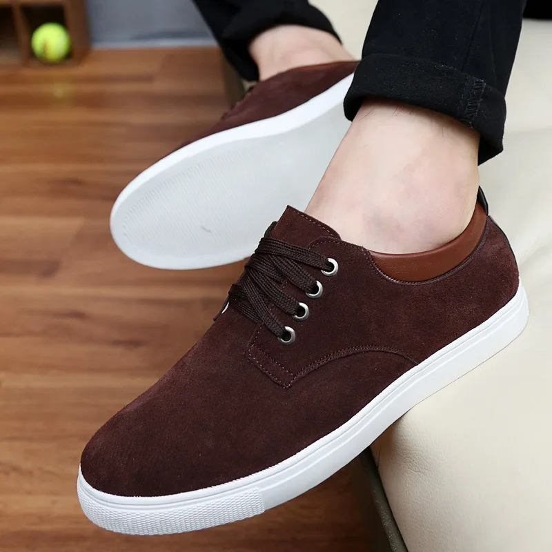 

New Men Shoes Fashion Sneakers Casual Luxury Shoes Men Cow Suede Lace-up Low-cut High Quality Plus Size 38-49