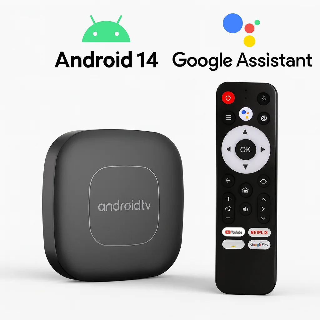 Smart 8K Android 14 TV Box Google Assistant Dual WiFi YouTube Netflix 4G 32G 64G Support Home Theater Media Streaming Playe