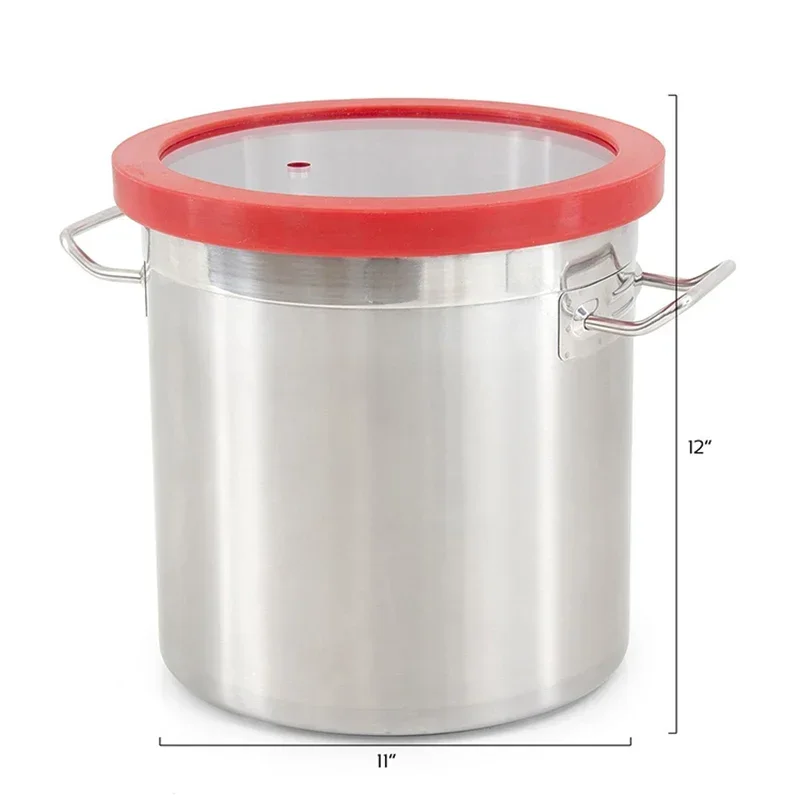 

1pc 5Gal Vacuum Buckets 220V 2L Vacuum Pump,280*280mm Stainless Steel Vacuum Degassing Chamber