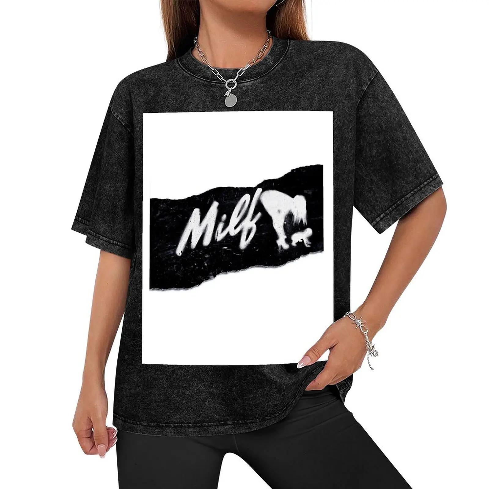 MILF T-Shirt graphic t shirt vintage gifts for boyfriend affliction shirts blue lock T-shirt men