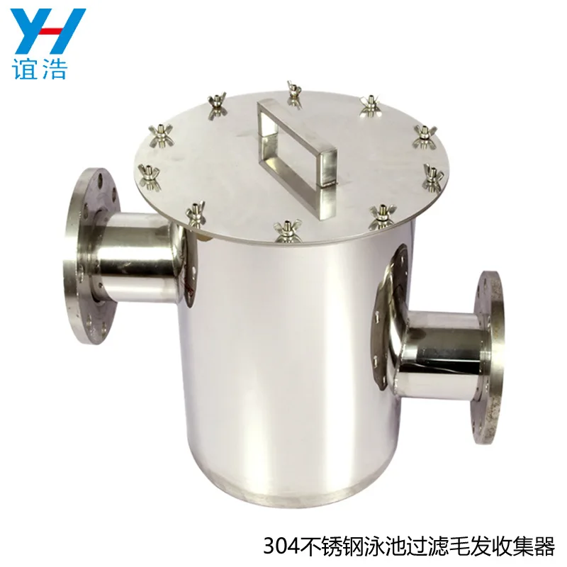 Pool Hair Collector Filter Stainless Steel 304 Water Pre Filter Pump Basket Strainer DN100 4 Inch