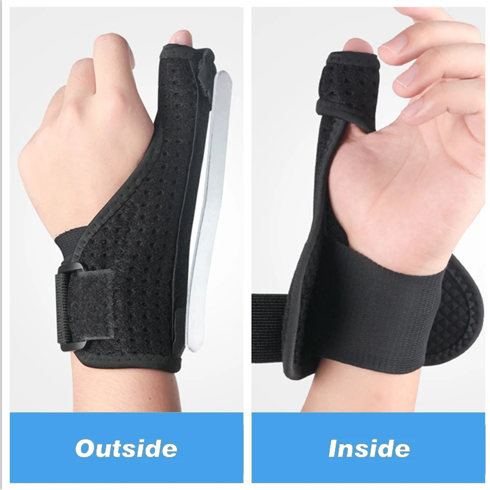 

Wrist Sprain Brace Wrist Support with Removable Steel Tendonitis Sheath Thumb Auxiliary Guard Finger Splint Carpal Tunnel Strap