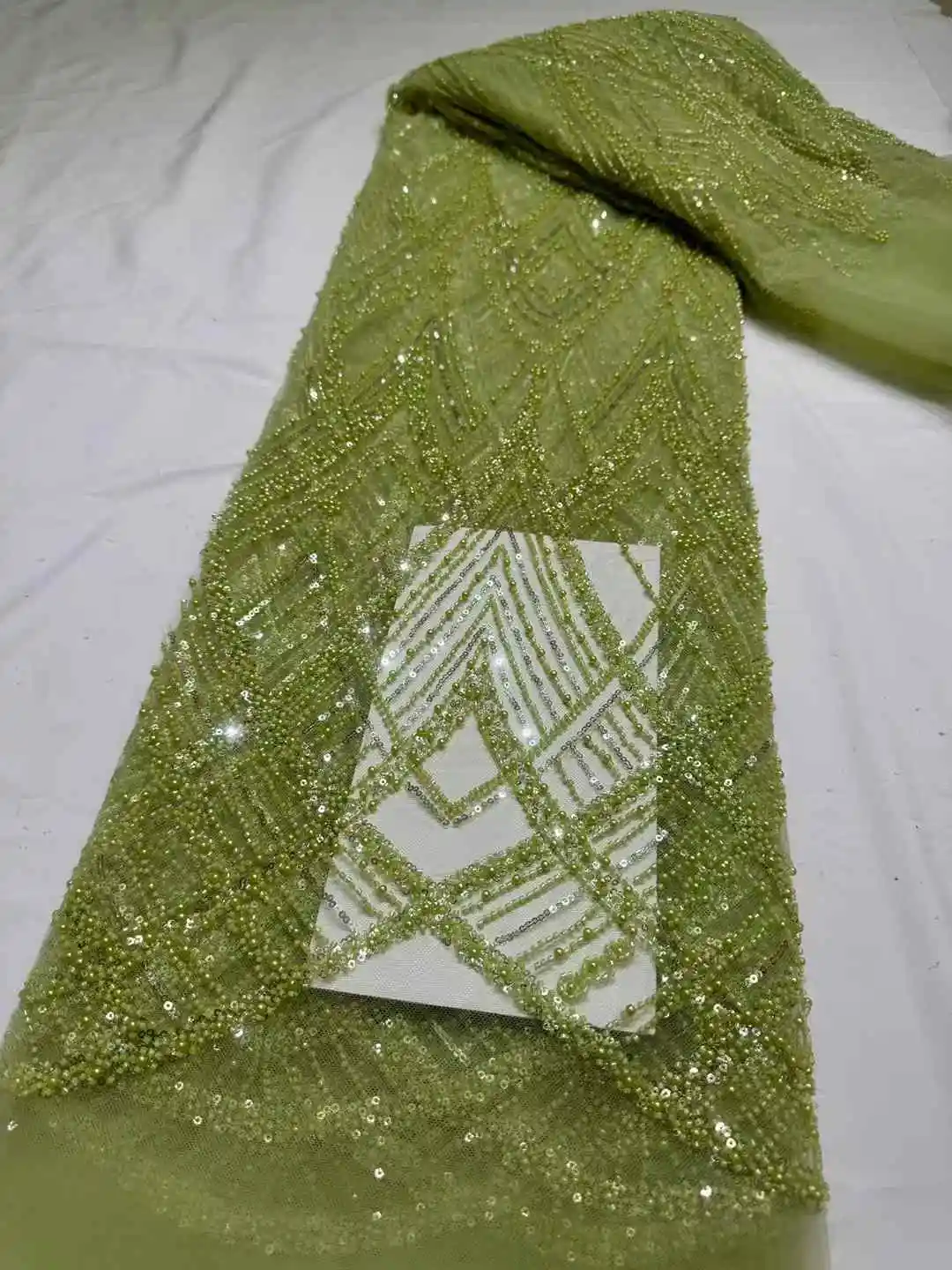 Kain renda Afrika 2025 payet bordir pengantin pria Nigeria kain renda Tule Perancis kualitas tinggi untuk pernikahan menjahit