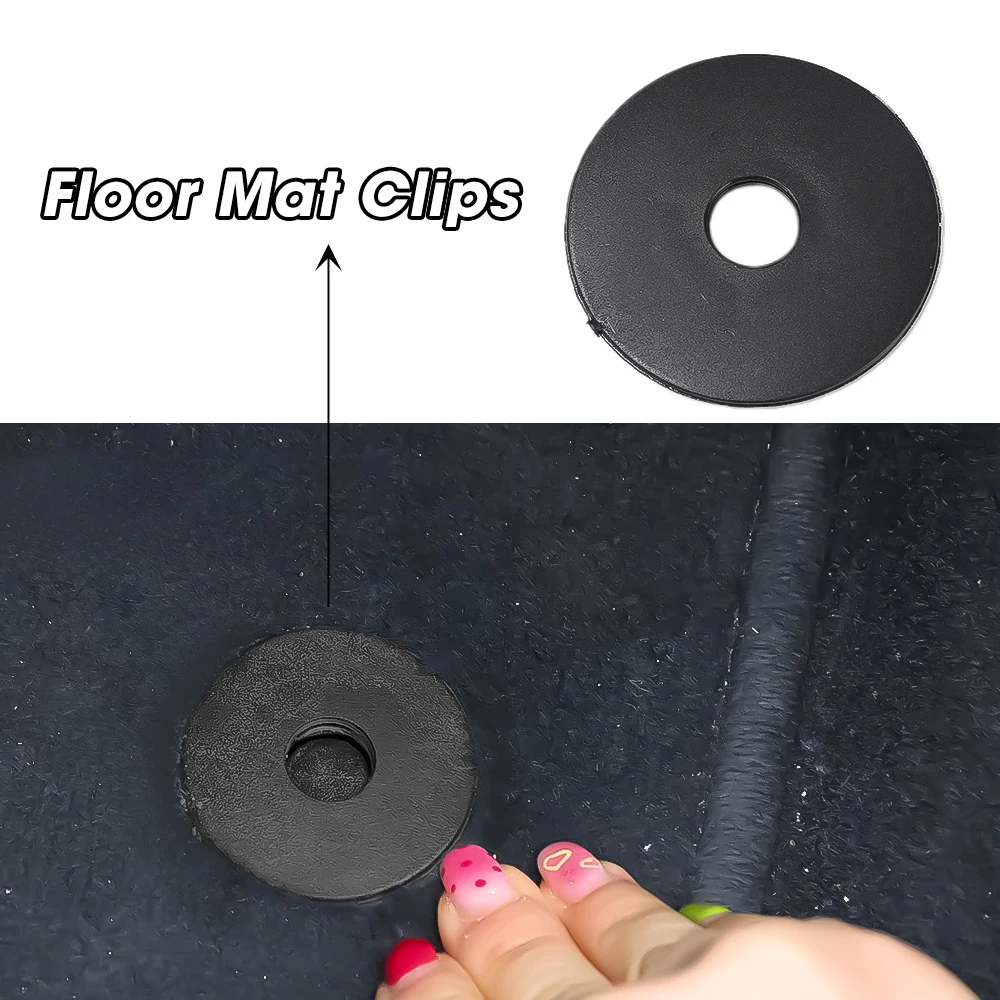 Auto Tapijt Mat Clips, Riloer 4 Stks Auto Vloer Tapijt Anti-Slip Gesp Twist Plastic Clip Zwart