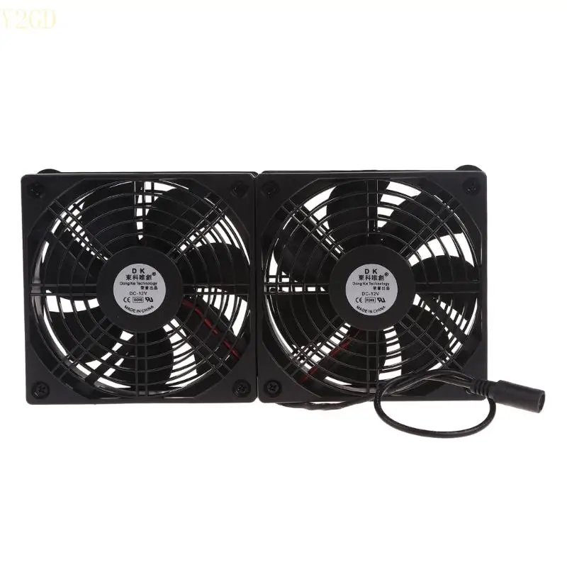 

Y2GD Big Dual 120mm Fans 12V Powered Fan, Cabinet Chassis Cooling Fan
