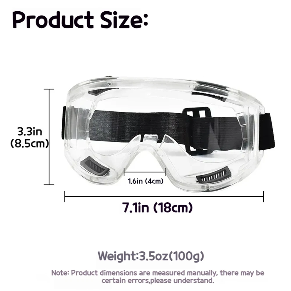 Professionele bril Spatwaterdicht Stofdicht Winddicht Zanddicht Transparant en zwart Rijden Skiën Sportbril