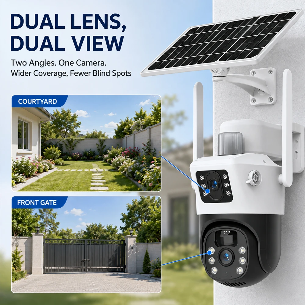 8MP 4K Dual Lens 4G Solar Powe - đánh giá và giá Panel Power Outdoor