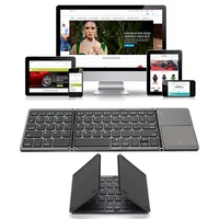 Teclado plegable portátil, Mini teclado inalámbrico Bluetooth con panel táctil para Windows, Android, IOS, tableta, ipad y teléfono