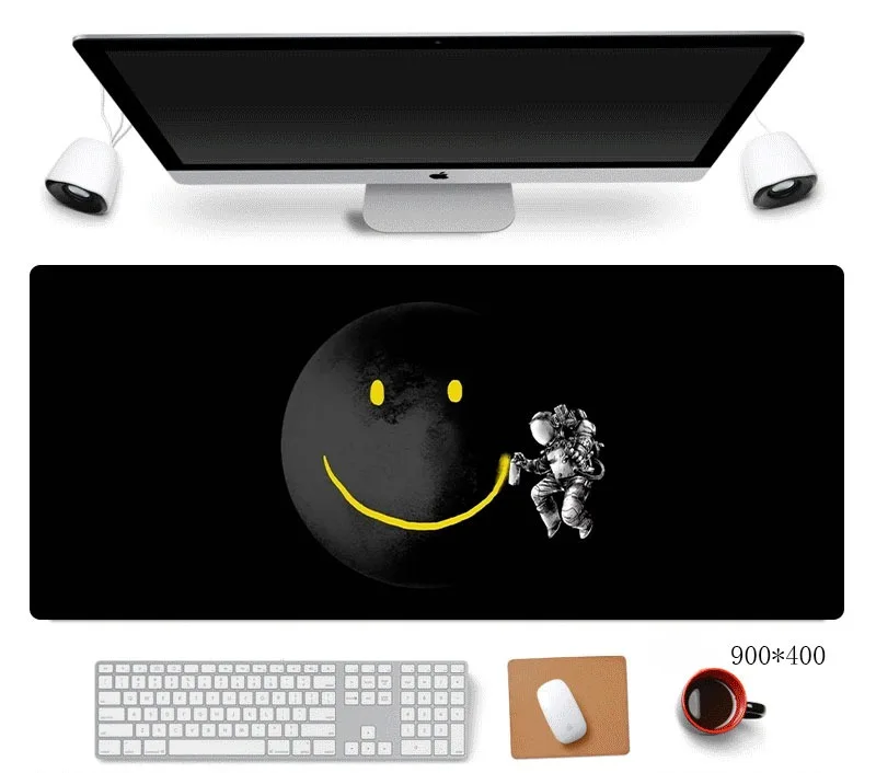 

Space astronaut Gaming Mousepad Large Extended Office Laptop Keyboard Pad XXL Office Anti-slip Base and Stitched Edge Desk mats