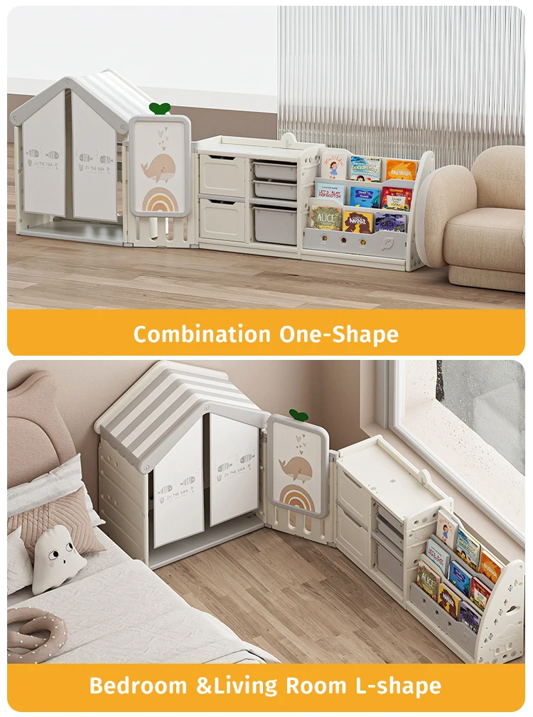 MIGO BEAR New Children Bedroom Games Room Furniture Sets Baby Clothes Plastic Kids Toy Storage Cabinets Organization Box