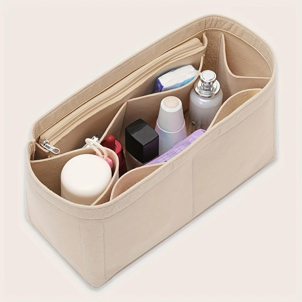Compact Multi‑Functional Desktop Bag‑in‑Bag Insert Organizer, Ultra‑Light Space‑Saving Lining Bag for Handbags Travel