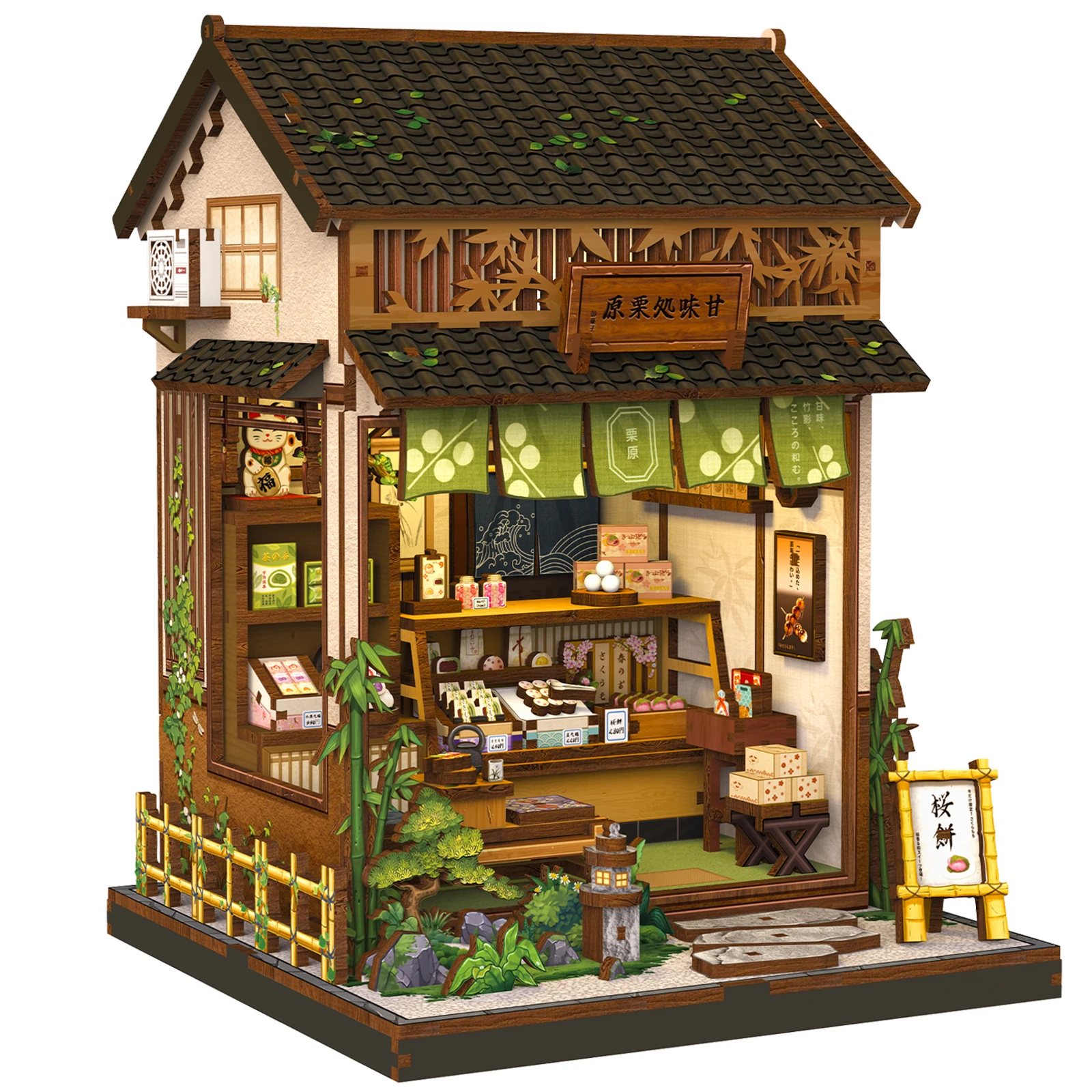 

Cutefun DIY миниатюрный дом книжный уголок комплект для взрослых подростковый зеленый продуктовый книжный нок крошечный кукольный домик книжная полка вставка домашний декор