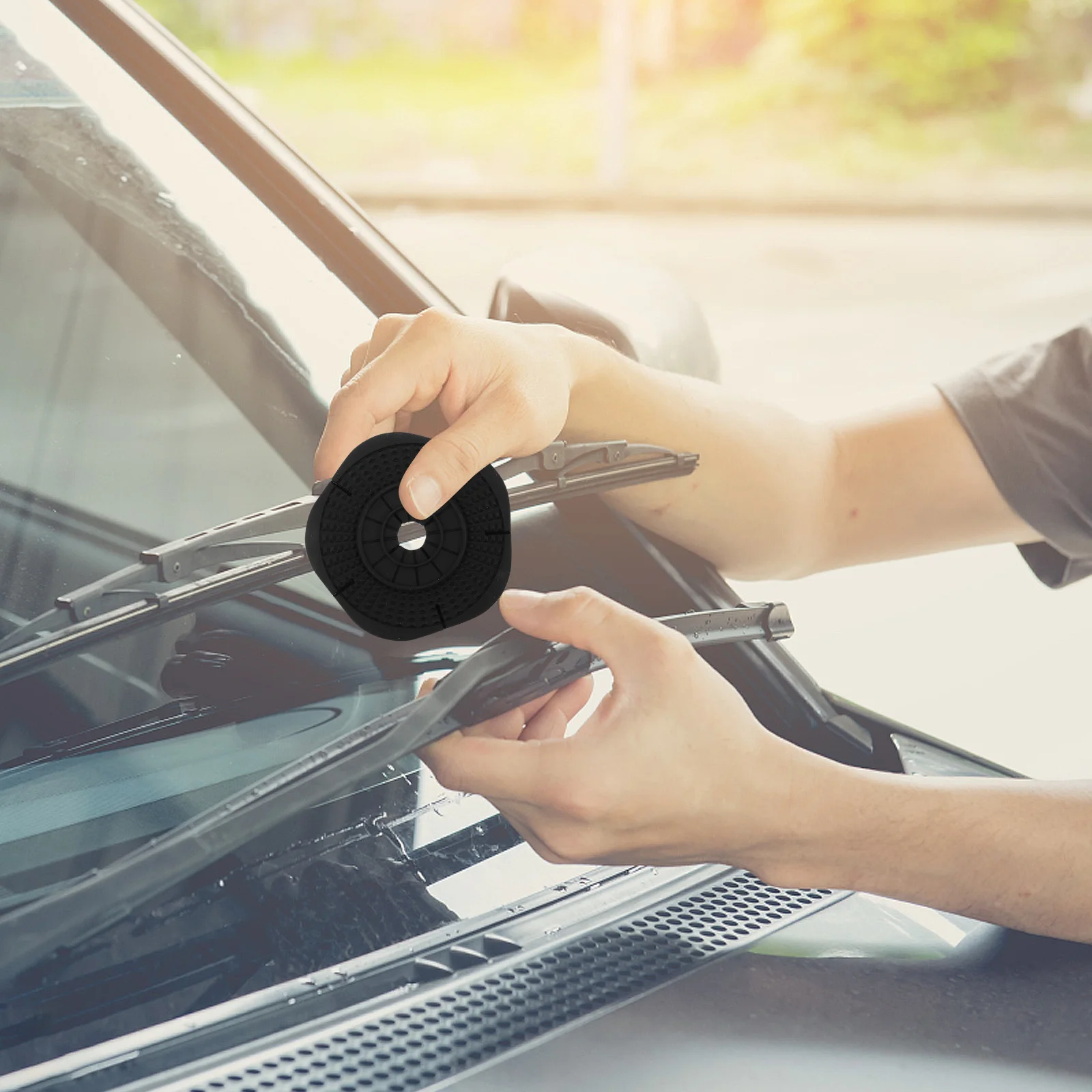 

Silicone Hole Cover Car Accessories Durable Weather Resistant Easy Install Universal Fit Arm Protector Auto Windshield Rainproof