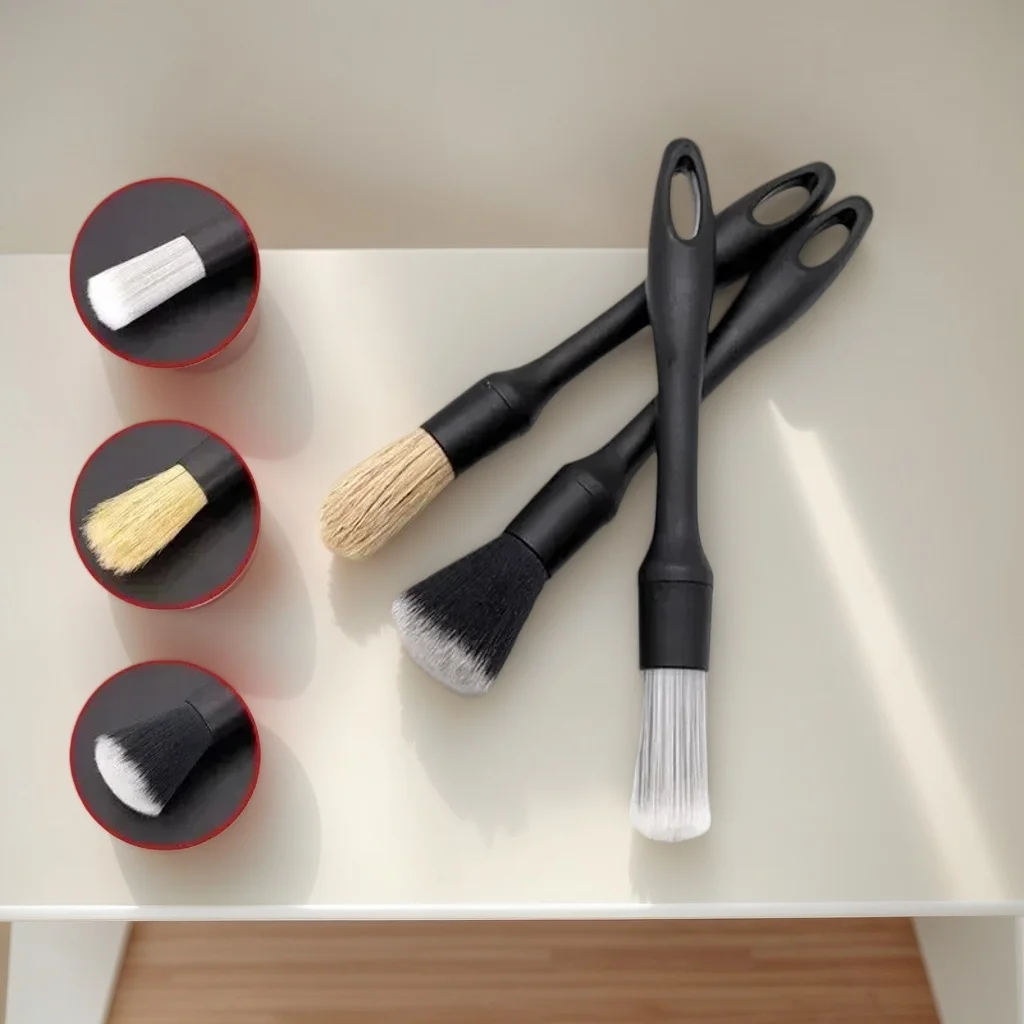 

3pcs Car A/C Vent Cleaning Brush Set – Crevice & Dust Duster Tools for Car Interior & Vent Cleaning