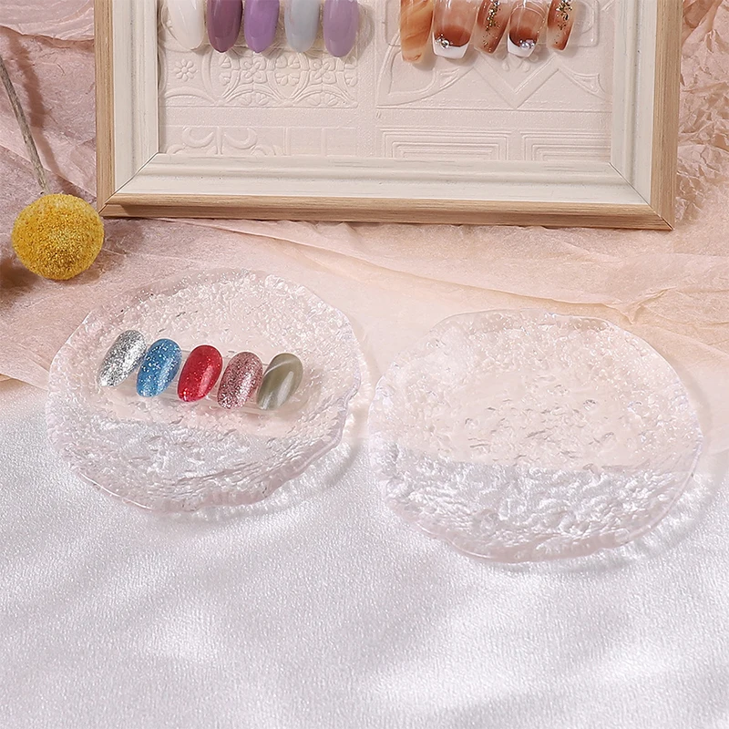 Glass Display Board Color Palette Jewelry Nail Art Photography Props Photography Background Cloth Transparent Storage Tray