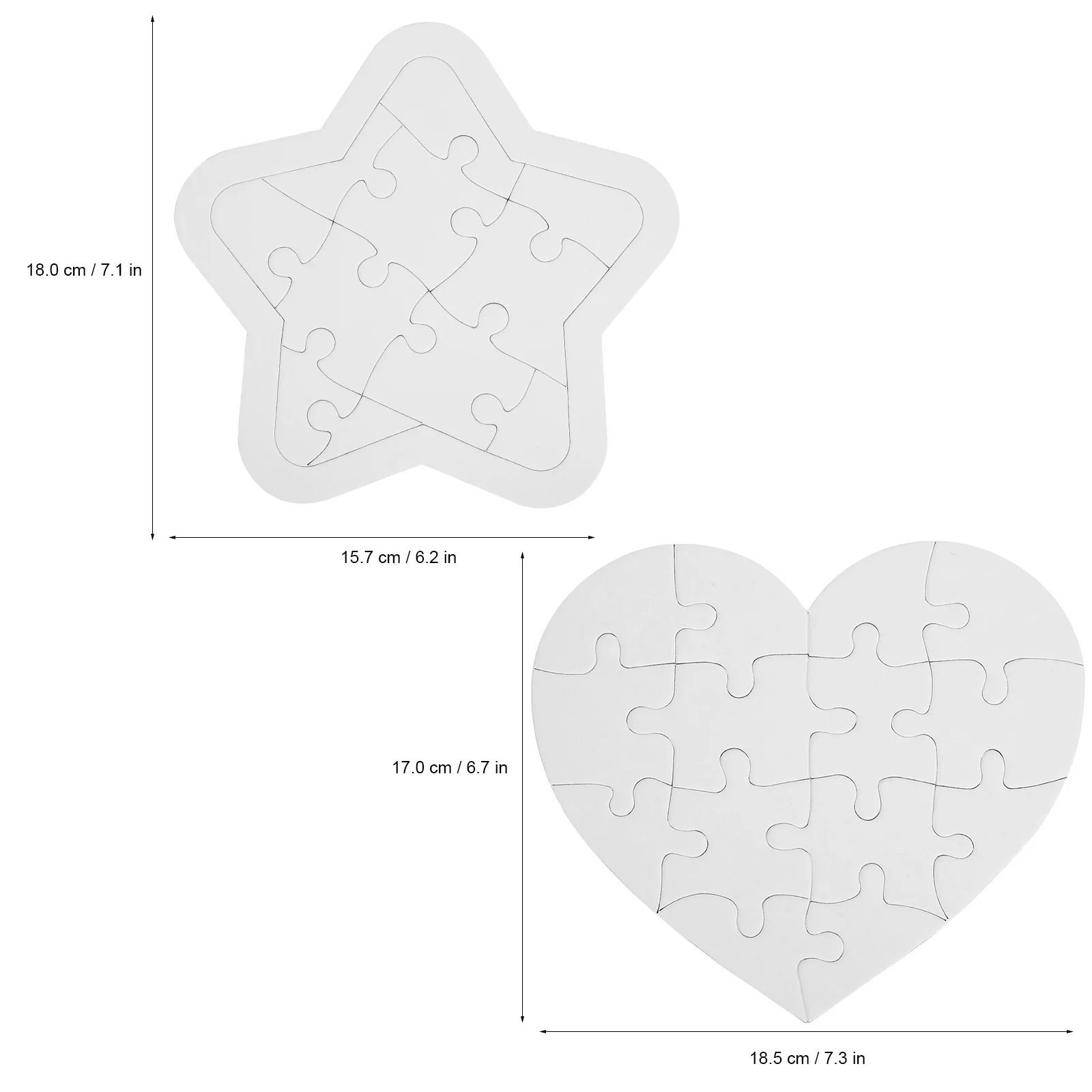 4 مجموعات DIY مجموعة الألغاز الفارغة لرسم المشاريع الحرفية التسامي سميكة المواد الورقية للأطفال نشاط التنسيق بين اليد والعين