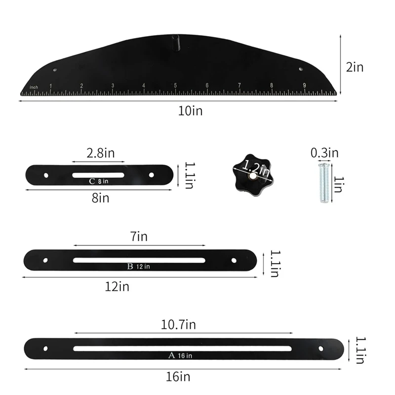 Stair Treads Gauge Template Tool,Stair Measuring Ruler Set,Shelf Layout Tool For Stairs,Risers,Shelf And Cutting Drywall