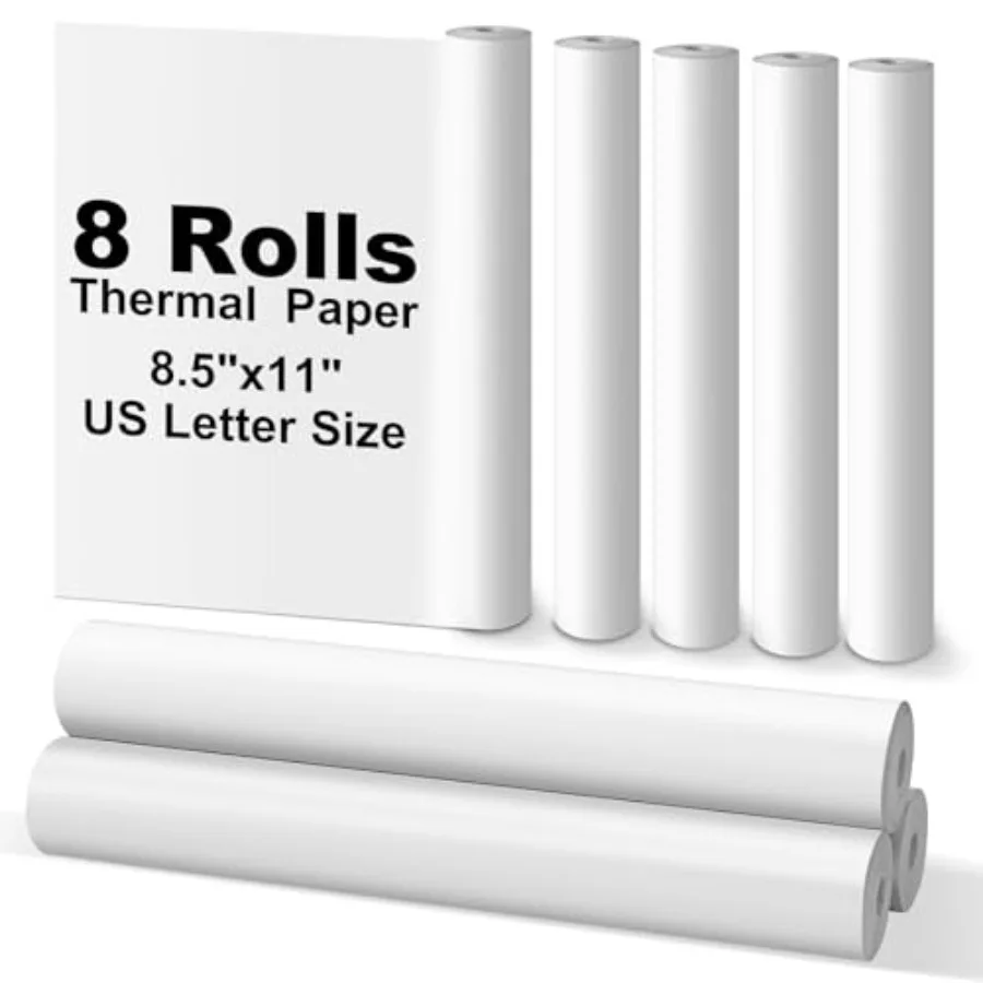 

Thermal Printer Paper.5''x11'' US Letter Size, BPA free Quick-Dry Thermal Printer Paper, Advanced Clear Printing, Compatible Mo