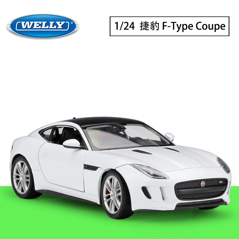 

Модель автомобиля WELLY 1:24 Jaguar F-Type Coupe из сплава для Взрослой коллекции, крутые игрушечные машинки для мальчиков, праздничный подарок для парня