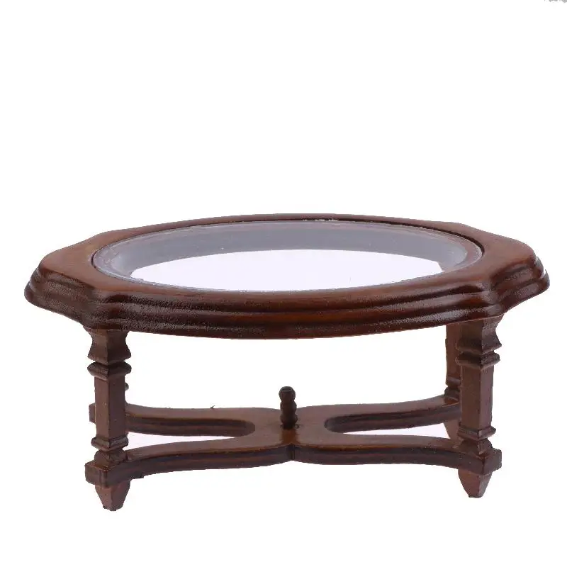 1/12 دمية مشهد عتيق الحلي الخشبية محاكاة طاولة القهوة نموذج دمية غرفة المعيشة زخرفة الأثاث #6