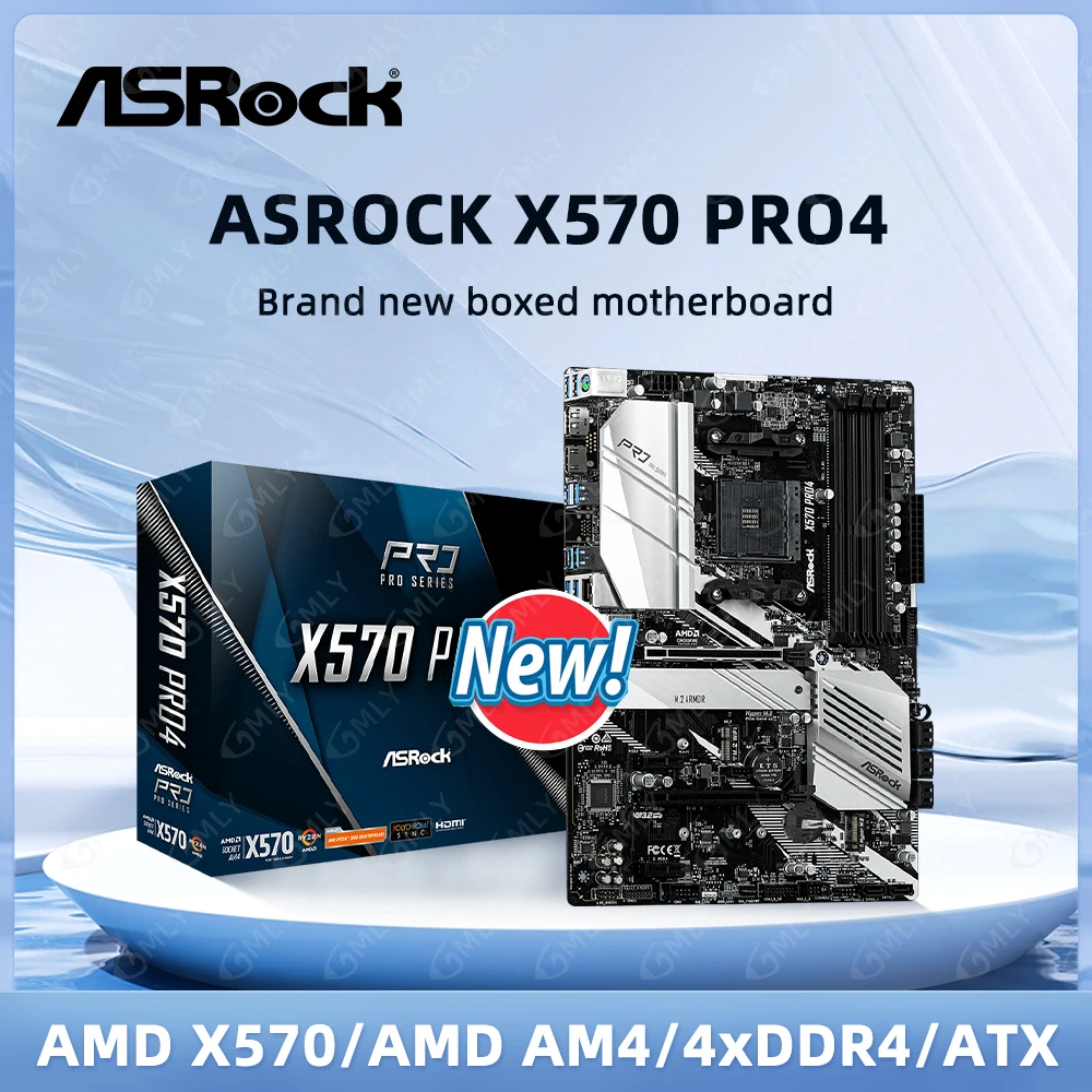 ASROCK X570 Motherboard X570 Pro4 Motherboard DDR4 128GB support 5600 4100 1600 5700 5900 3200 cpu M.2  ATX new