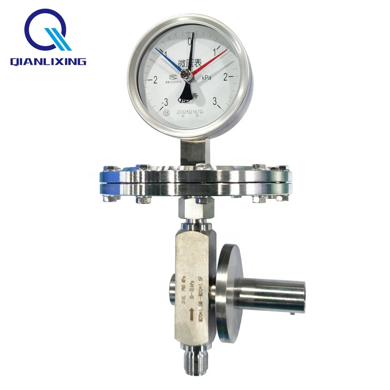 Monitor Gas, Shock-Proof hydrautail 100Mm Diafragma Manometer RV Toepassing Op bijtene Gas