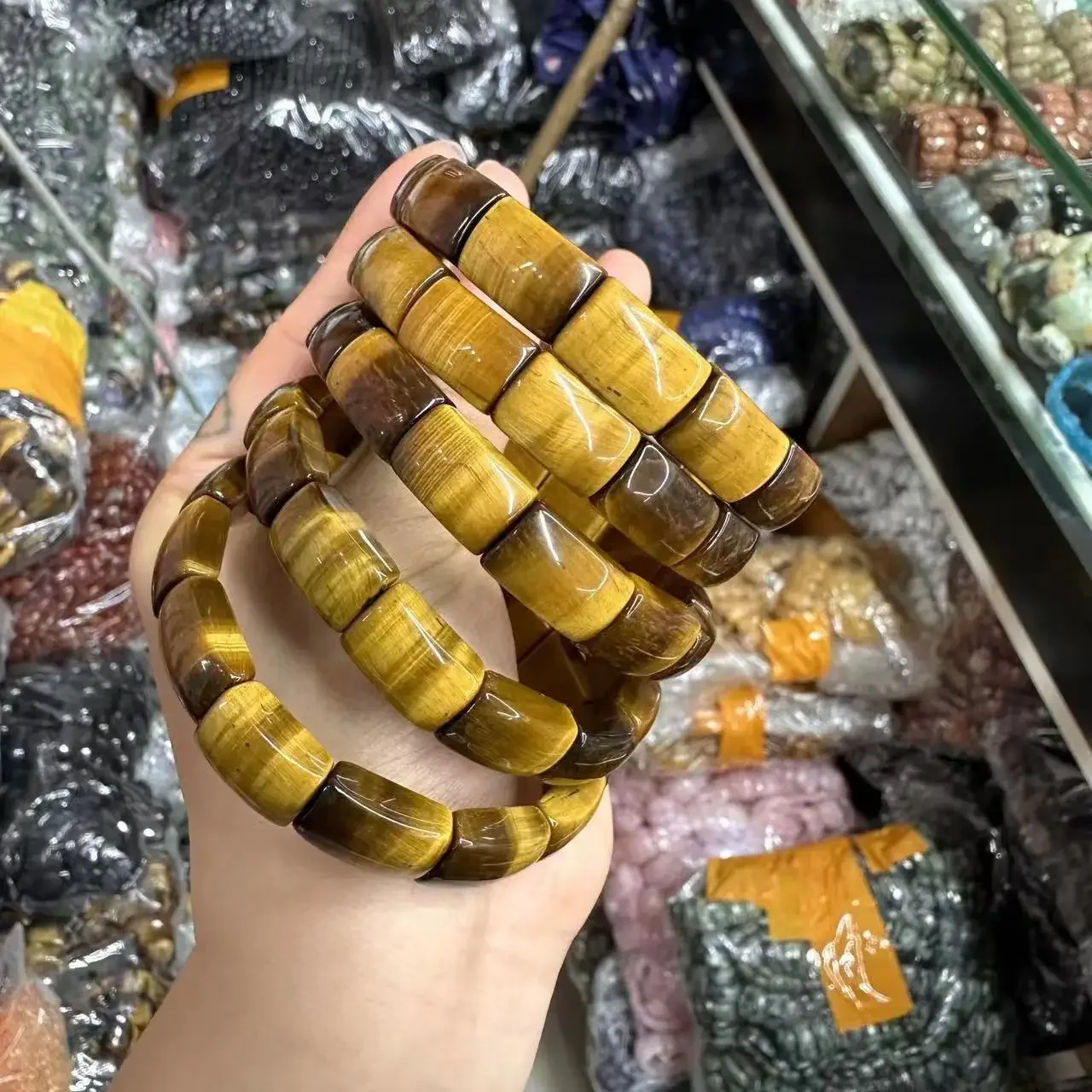 Natural Yellow Tiger Eye Stone 10×16mm Bracelets For Women Men Simple Energy Stone Bracelet Academic Magnetic Field Jewelry