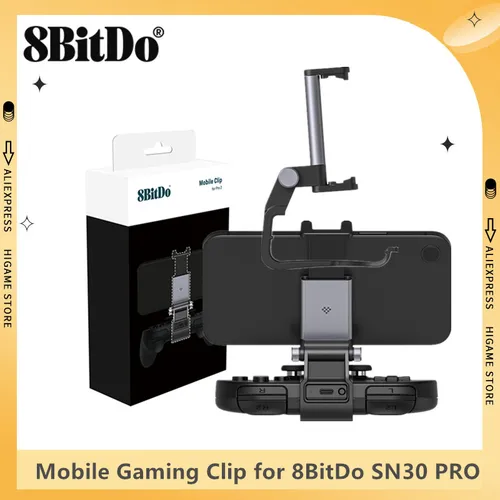 8BitDo Clip para juegos móviles para 8BitDo SN30 PRO Gamepad accesorios soporte controlador inalámbrico para controlador de teléfono negro