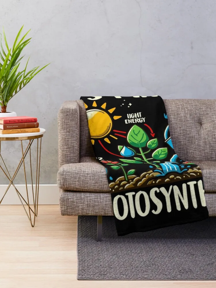 Plant Lover Flowers Magic Photosynthesis Pun Funny Gardener Throw Blanket Luxury Throw Furrys Blankets