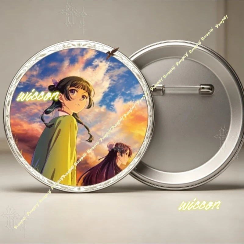 The Apothecary Diaries Anime Merch 58mm Badge Tin Brooch Collectible Pin For Comic Con Festival Dress Up Halloween Maomao party