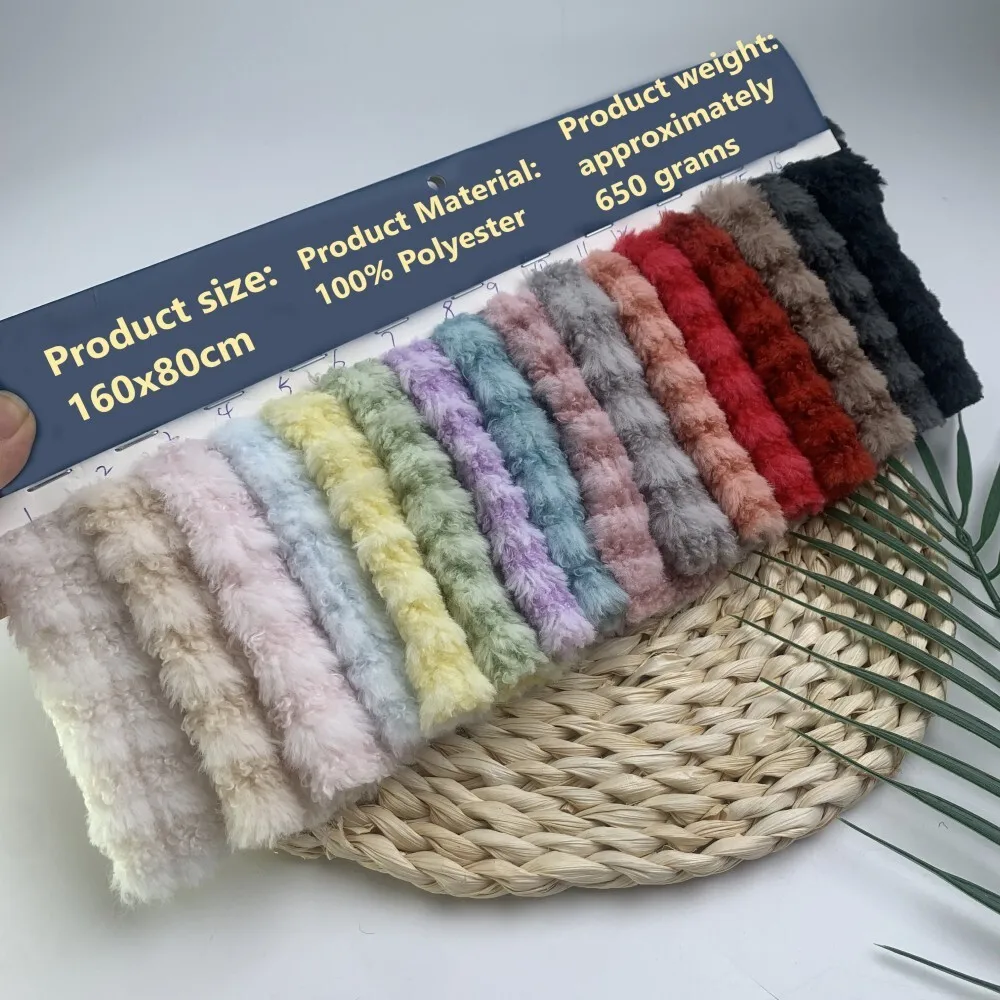 

Новая швейная вьющаяся плюшевая ткань, 100% полиэстер, мягкая, высокая плотность 160x80 см, ткань из искусственного меха, сделай сам, хлопковая ткань для кукольной одежды