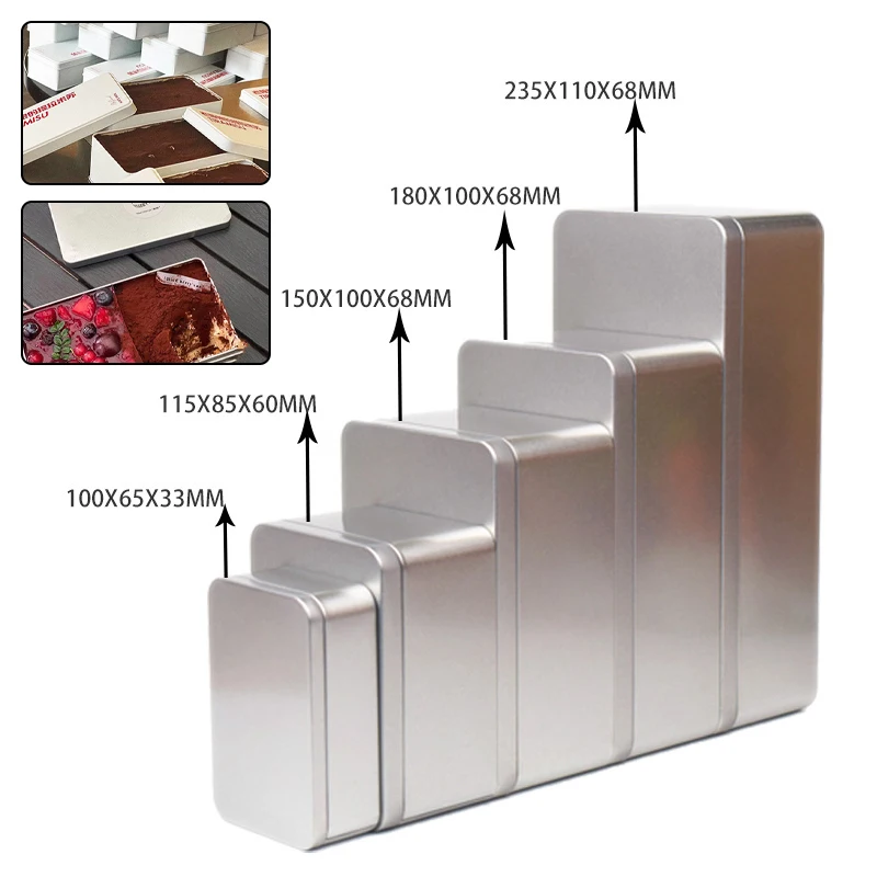 1 قطعة صندوق القصدير مع غطاء Soild صندوق بطاقات ملون بسيط صفيح علب فارغة مستطيلة علبة الحلوى كوكي جرة الحاويات تخزين المنزل