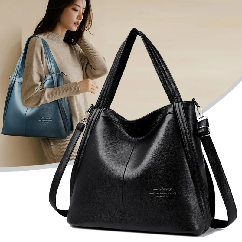 

New High quality PU Tote Bags For Women Large Capacity Single Shoulder Bags Student Classes Commute Carrying Bag Casual Handbags