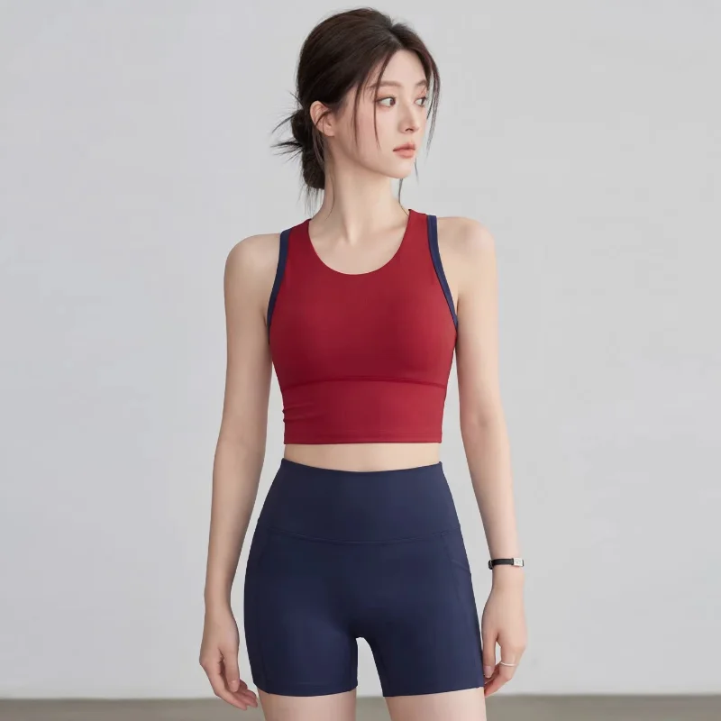 Women's Yoga Fitness Running Shorts Casual Style Natural Waist Polyester Fiber Slimming Pants for Ages 18-24