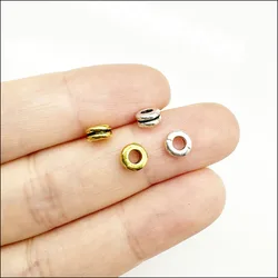 70Pcs Tibetan Silver Plated.  Antiqued Gold Plated, Bronze Plated Round Tube Spacer Beads 6mm