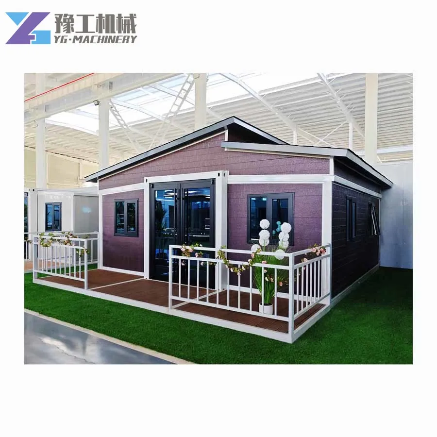 YG Luxury Mobile Folding Double Wing Prefabricated House Steel Frame Metal Container Luxury Terrace Room