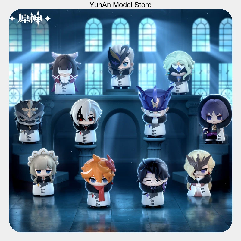 Genshin Impact Fatui Harbinger Series cute Version Blind Box PVC Figure 6 to 7cm Desktop Display Ornament Collectible Gift