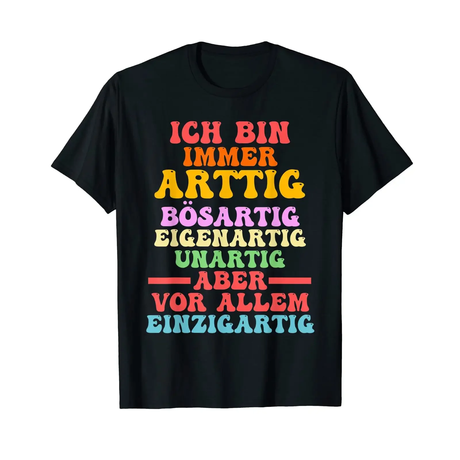 Ich Bin Immer Artig T Shirt vintage Washed Soft homme designer clothes Stylish Slightly Casual Versatile Stretched Comfortable