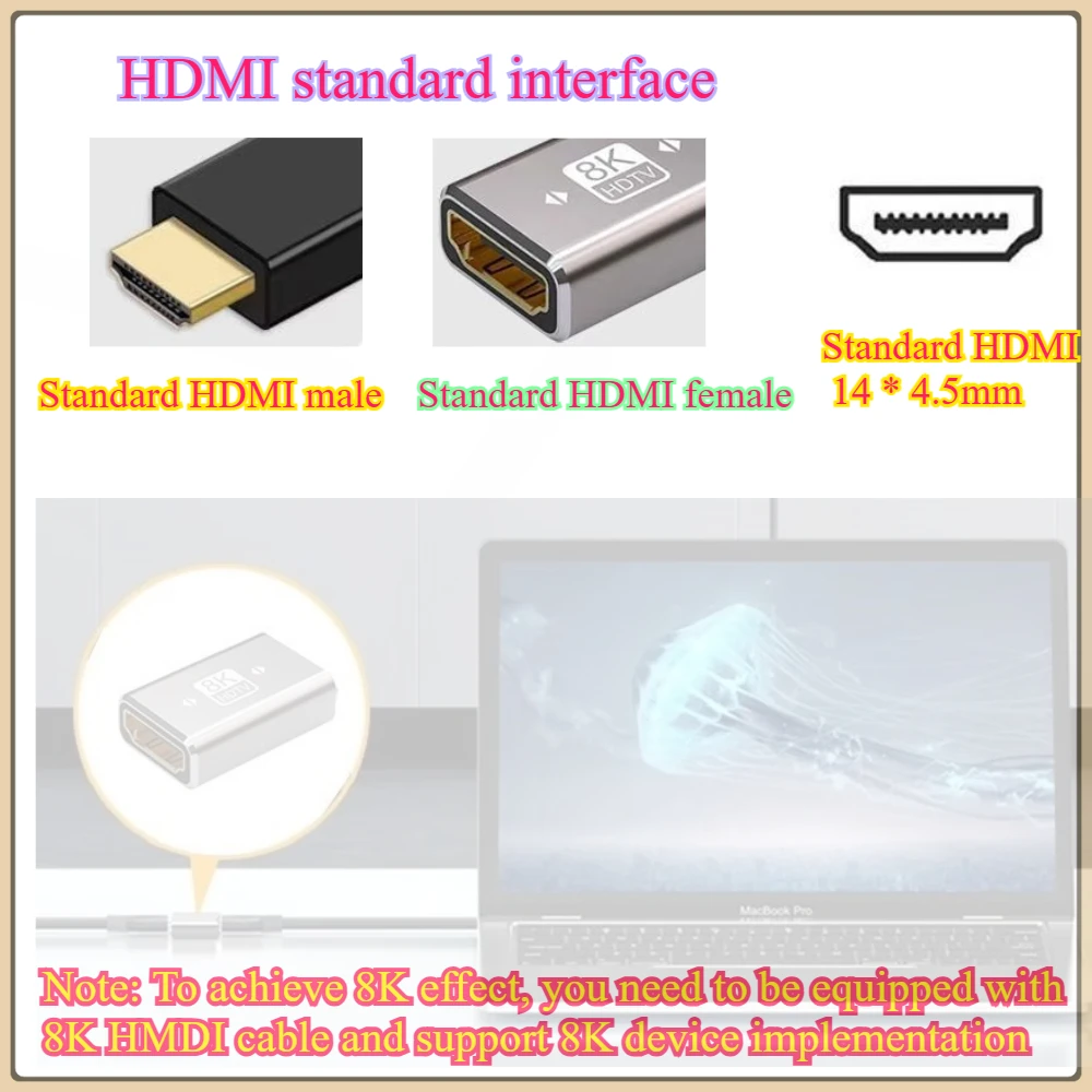 HDMI mother to mother signal docking extender 4K high-definition adapter 2.0 direct connection projector TV computer