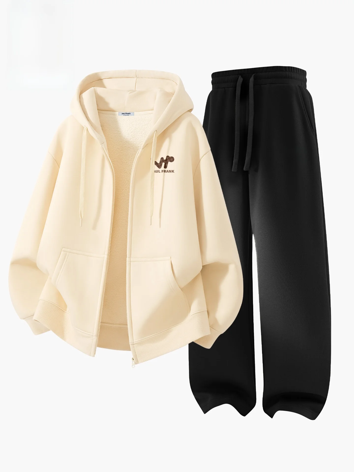 

Мужской спортивный комплект Fce Lined Heavyweight: теплый кардиган-пальто и длинные брюки для осени и зимы в американском стиле