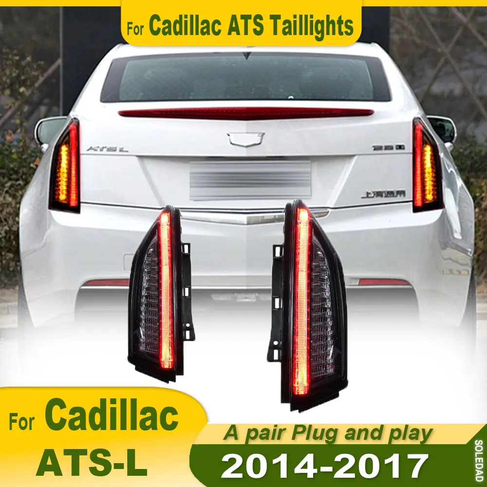 

Автомобильный полный светодиодный задний фонарь для Cadillac ATS 2013 2014 2015 2016 2017 2018 ATSL Модифицированный светодиодный задний фонарь Задний стоп-сигнал Запчасти в сборе